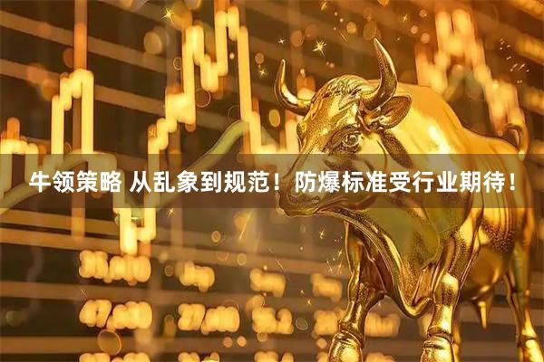 牛领策略 从乱象到规范！防爆标准受行业期待！