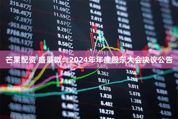芒果配资 盛景微：2024年年度股东大会决议公告