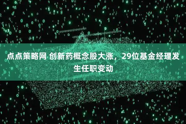 点点策略网 创新药概念股大涨,29位基金经理发生任职变动